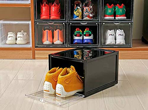 Pack Drop Front Shoe Box Stackable Sneaker Container Large