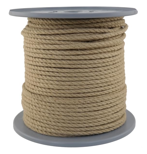 Corde de chanvre en polychanvre - Diamètre : 5 mm - 100 m - 100 % polypropylène