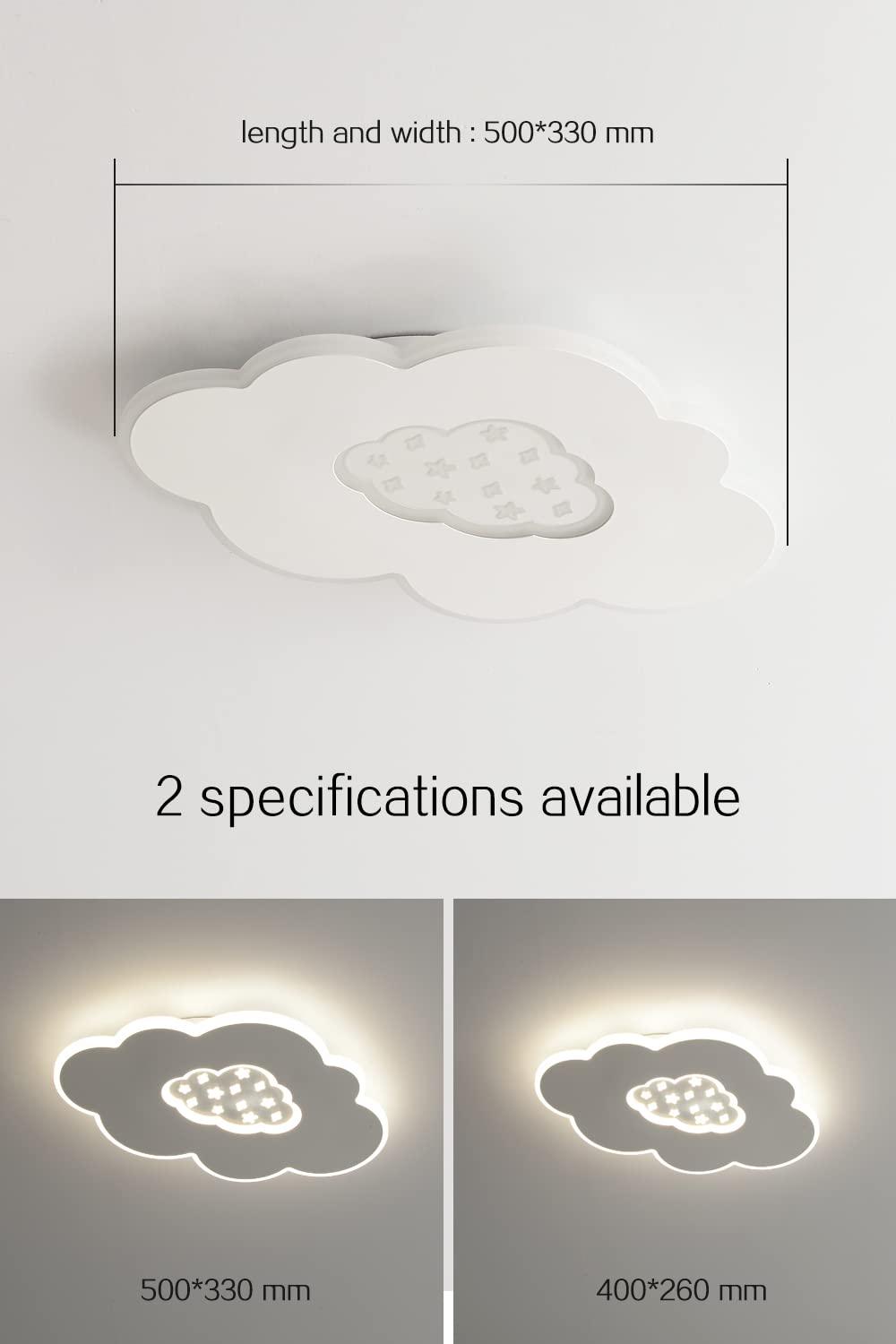 Plafoniera a LED, 50CM Lampada da soffitto creativo Nuvole Lampadario Dimmerabile con Telecomando, 30W Plafoniera Alla Moda per Camera da Letto e Soggiorno dei Bambini…