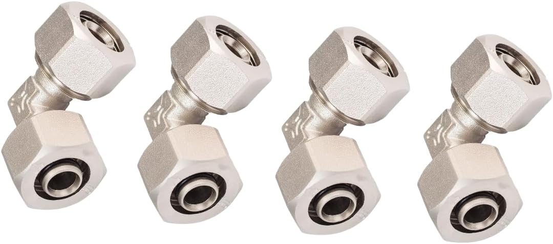 M8080 1/2" For MaxLINE Compressed Air Piping Elbow Fitting Double O-Ring Seal-Four pieces
