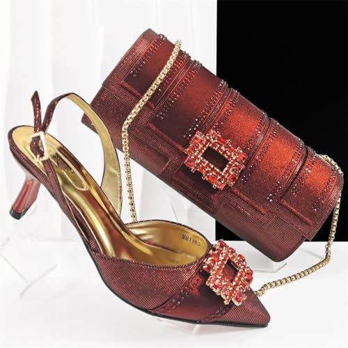 Ensemble chaussures talons hauts strass et sac de cérémonie argenté
