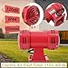 LALABU Electric Air Raid Siren, 120dB 110V 400W Motor Driven Siren Alarm Industrial Alarm for Home Outdoor, IP44 Red