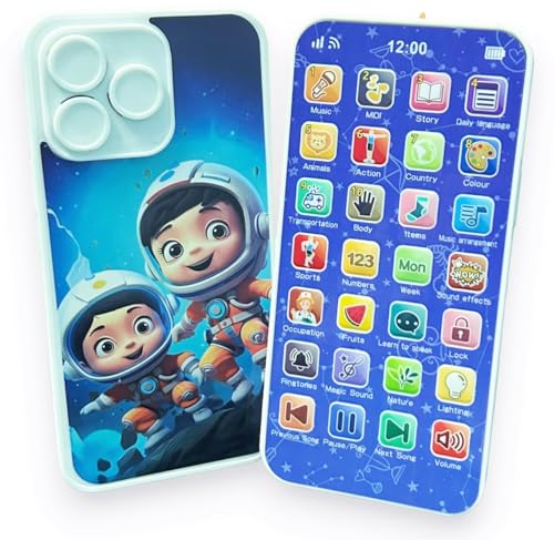 SUPER TOY 24 Modes Kids Smart Phone Toy Musical Phone Toy with Rechargeable Battery and USB Charging Cable Education Gift for Boys Girls Age 3-12 Years - Image 9