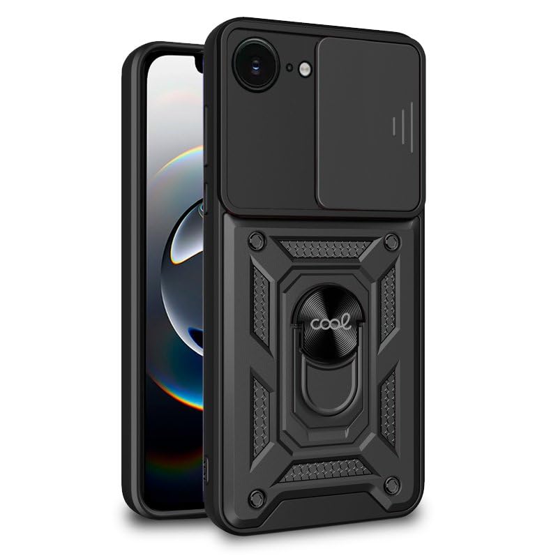Cool Case for iPhone 16e Hard Ring Black