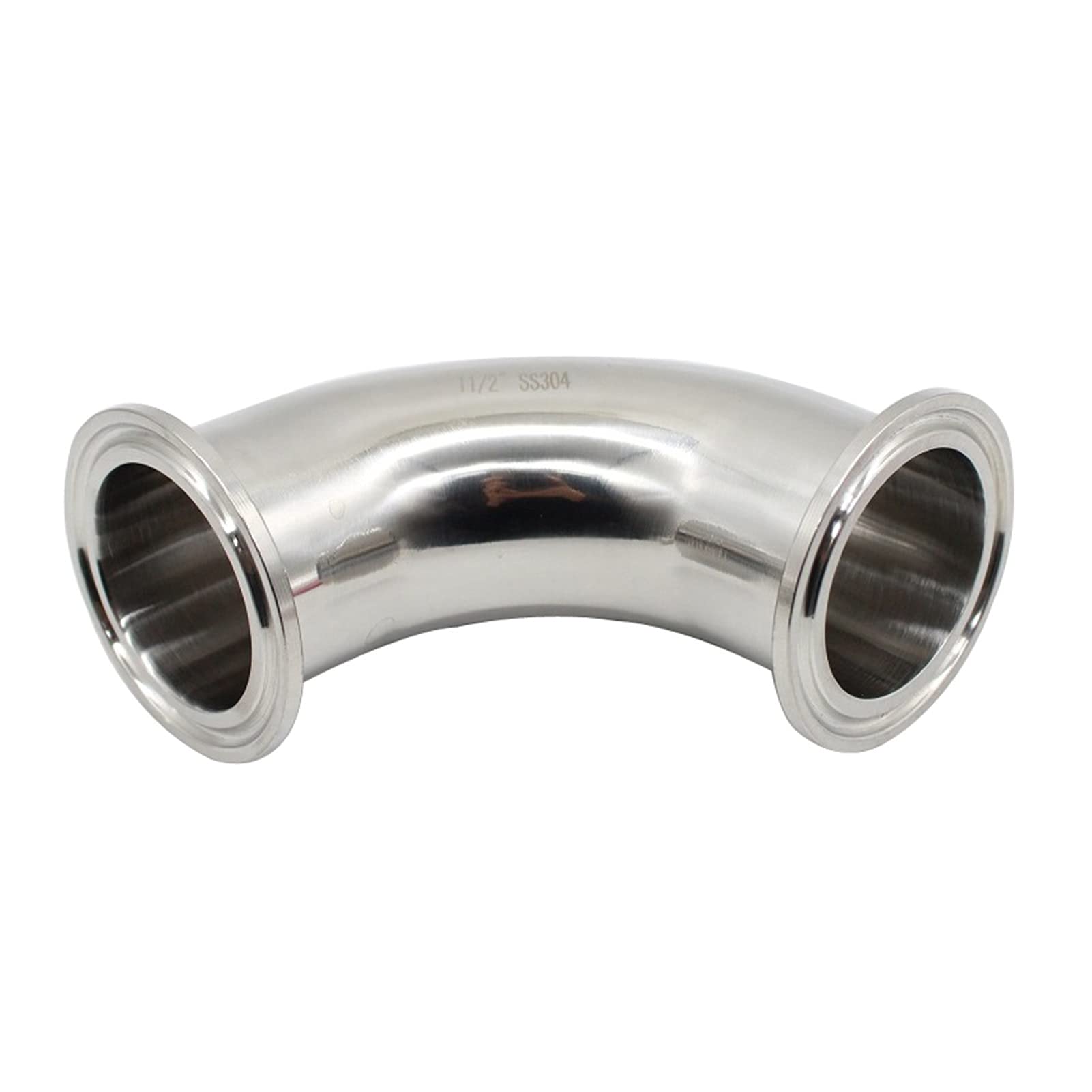 YANGQI yaoqijie Three Clip Codo de Acero Inoxidable SS304 316L 90 Codo de Grado 19MM-102mm Accesorios de pellizco caseros 3/4 "1" 1.5 "2" 2.5 "3" 4" Lasting