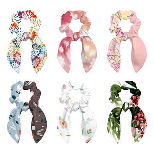 Chouchous pour femme et fille : élastiques cheveux épais à motif floral