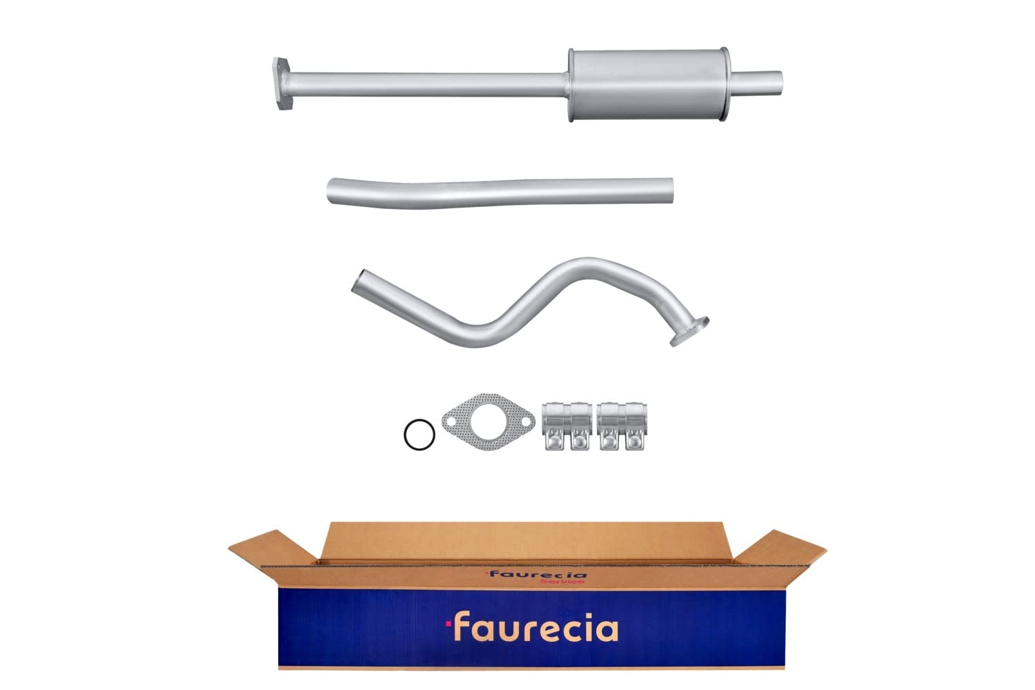 HELLA 8LB 366 021-781 Vorschalldämpfer - Easy2Fit® Kit - vorne - dreiteilig - Set mit Anbauteilen - für u.a. NISSAN ALMERA TINO