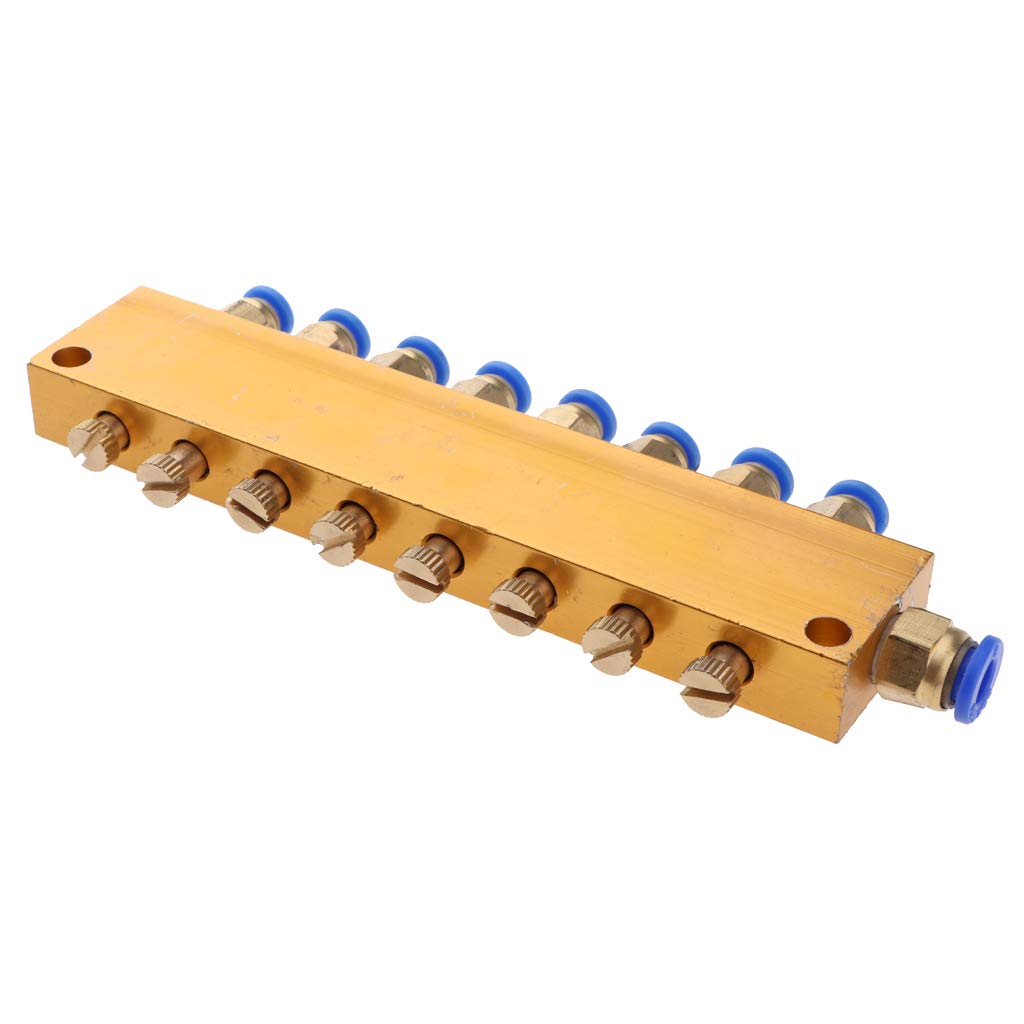 HEAVENGLOW Brass 8-12 Way Adjustable Lube Oil Distributor Value Manifold Block 8 Way-image-46