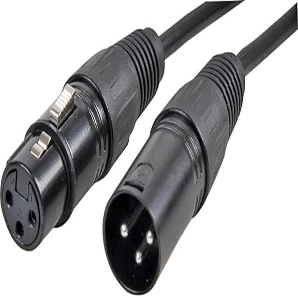 Pro Signal Men's Black 3 Pin Xlr To Xlr Fe Microphone Lead, 50M