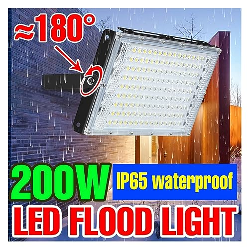 Feux de sécurité projecteur LED 200W IP65 applique murale étanche pour éclairage extérieur - 2