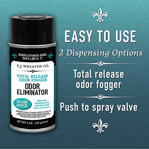 E.j. Wheaton Co. Odor Eliminator, Total Release Odor Fogger, 3 Pack, Effectively Deodorizes And Neutralizes Foul Odors On Contact, Island Breeze (5 Oz)… #TOP2