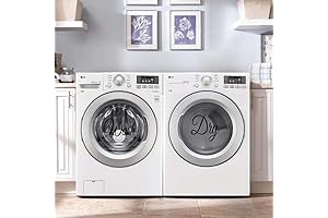 Washer and Dryer Front Load Decal Sticker Décor | Laundry Washer and...