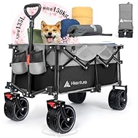 Amazon | Hikentureキャリーワゴン【10CM大型タイヤ·ブレーキ付】大