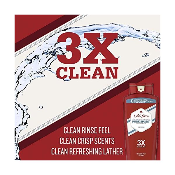 Old-Spice-High-Endurance-Pure-Sport-Scent-Mens-Body-Wash-18-Fl-Oz-Pack-of-4 Old Spice High Endurance Body Wash for Men, Pure Sport Scent, 18 FL OZ (532 mL) (Pack of 4)