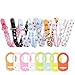 16pcs Chupetes de Clip Bebé con Anillo de Silicona Adaptador, annhao Cadenas para Chupetes Chupetero Bebé Clips con Adorable Diseño, Unisex Dseño para Chicos y Chicas