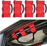 Jeep Wrangler Griff Griffe einfach zu installieren, keine Notwendigkeit, die Polsterung zu schneiden. Die 3 Klettverschluss-Riemen wickeln und befestigen über eine universelle gepolsterte oder ungepolsterte Sportrollstange. Und in den meisten Fällen, ohne das Dach zu entfernen!