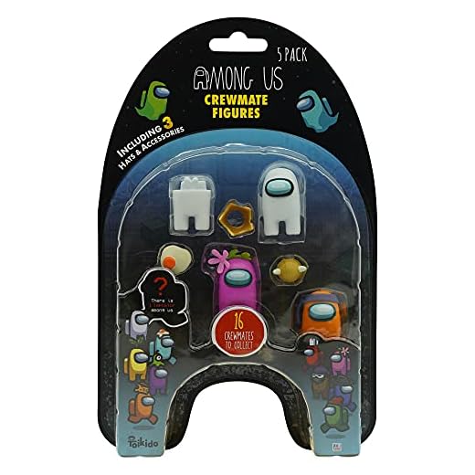 Among Us Crewmate Figures AU2040-H, Paquete de 5 Figuras Oficiales, Figura Coleccionable Perfecta para Regalo (Cuerpo Muerto)