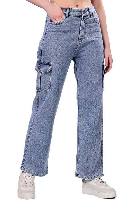 Women's Relaxed Fit low Rise Oversized Cargo Pants Jeans || Jeans || Cargo Pants || Cargo Pants || Loose Cargo Pants