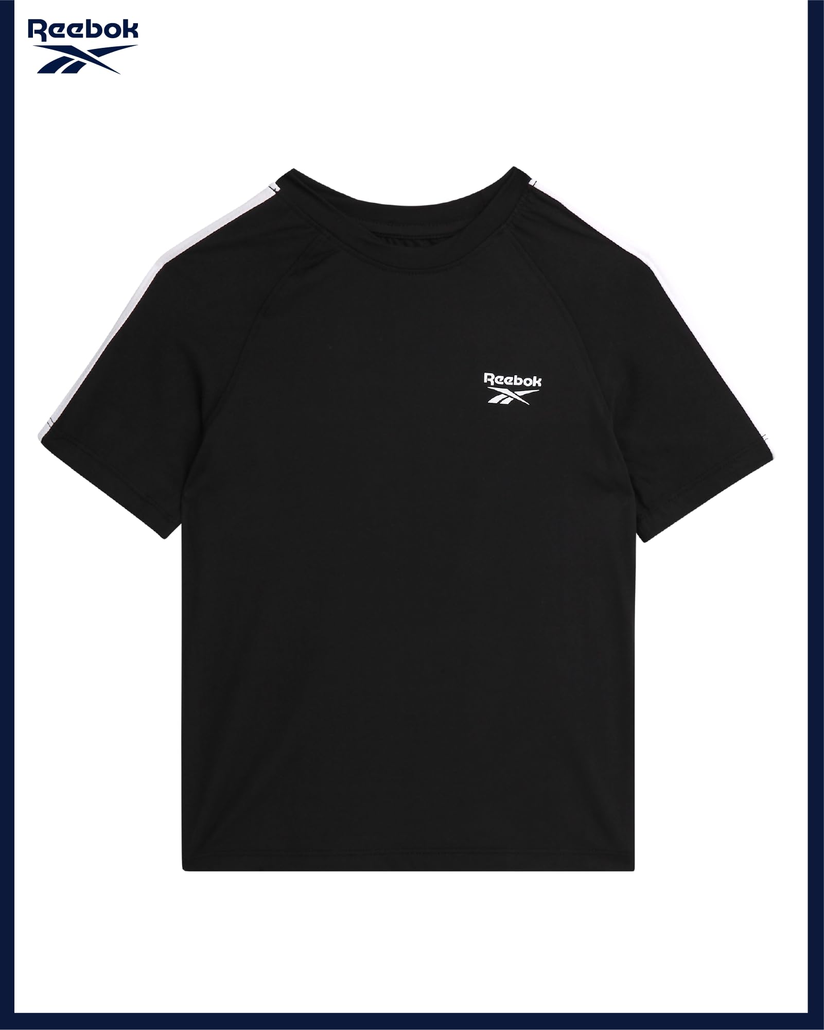 Reebok - Sommer 3-teiliges Short-Set mit 2 Oberteilen und Shorts, Activewear für kleine Jungen und Kleinkinder