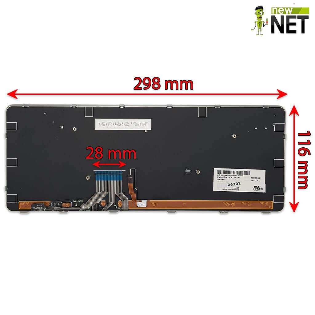 Tastiera Originale QWERTZ Retroilluminata Per HP Elitebook Folio 1040 G1 G2