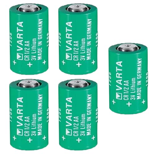5-Pack for Varta CR1/2AA 3V Lithium Battery CR14250 for Suunto Favor & Companion Non-Rechargeable CR1/2AA Battery