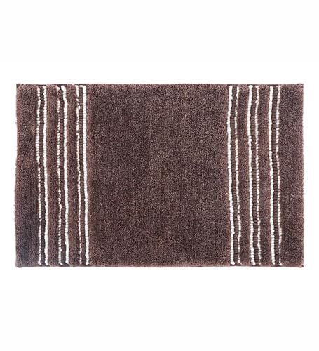 Image of Obsessions Ultra Soft Solid Bath Mat - Premium 1950 GSM Density, Anti-Skid Safety Backing & Superior Absorbency for Quick-Dry Comfort (40x60 cm, Chocolate)