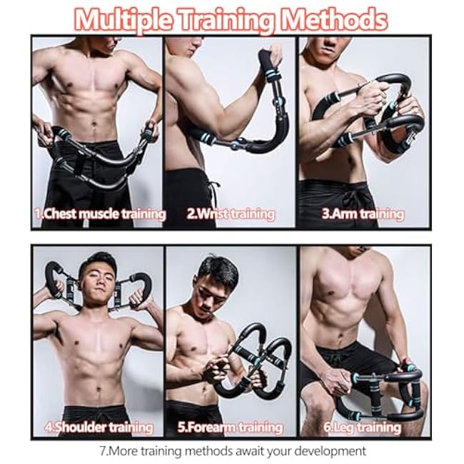 Twister Arm Trainer for Men,Adjustable Chest Workout Equipment ,Portable Power Twister Forearm Trainer,Arm Workout Equipment Suitable for Arm,Chest,Shoulder,Waist,Thigh