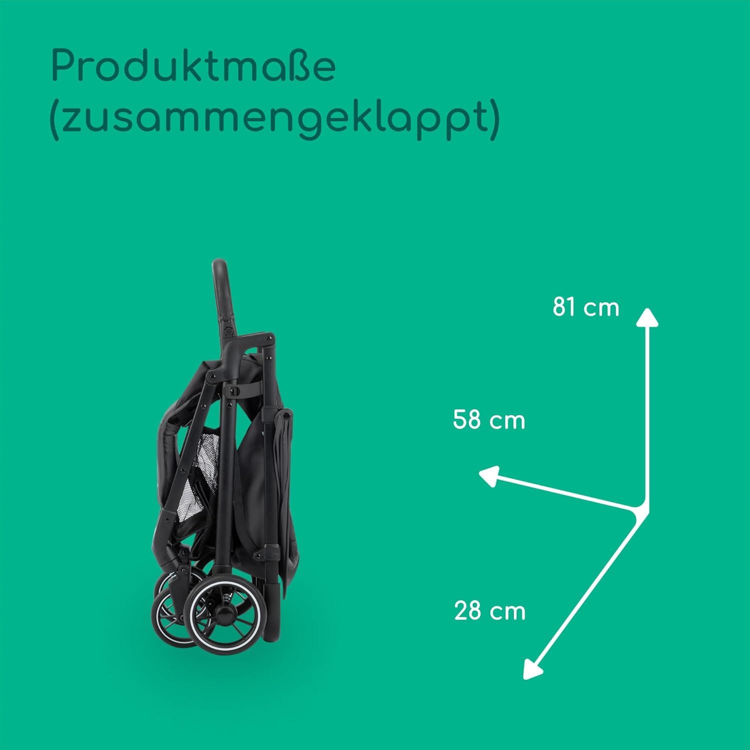 Bebeconfort Azur Kinderwagen Buggy Kompakt 0–3 Jahre 15 kg Leichter Reisebuggy Automatisch Einhändig Klappbar Stufenlos Flach Verstellbar Großer Korb Mineral Graphite