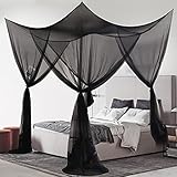 MORDEN MS 4 Corner Post Bed Canopy, Large Mosquito Net Bedroom Canopy Curtains Fits All Cribs and Bed for King Size, Queen Size Bed, Kids Rooms, Baby Bassinet