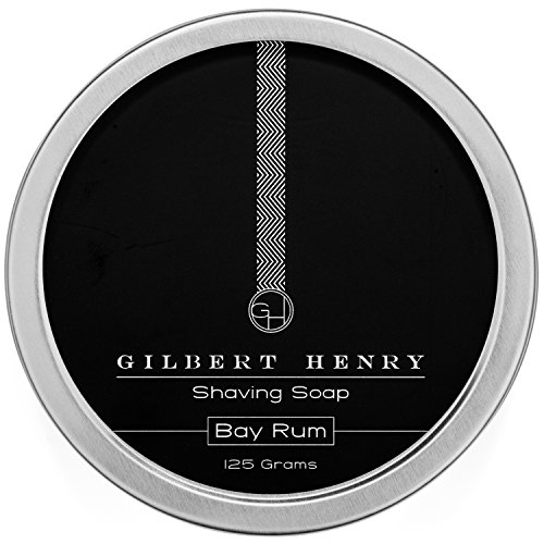 Gilbert Henry Bay Rum Shaving Soap - Natural, Vegan, Rich and Luxurious Lather for a Smooth, Comfortable Shave!