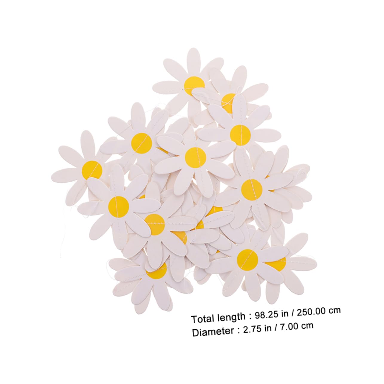 TOYANDONA 15piezas Banderín Decorativo De Margaritas Para Cumpleaños De Guirnalda Floral Para Fiestas Infantiles y Shower Para Decoración De Interiores y Fondos De Fotos