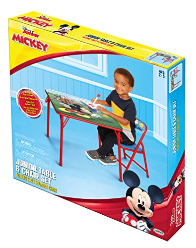Disney Junior 45704 Mickey Kids Table & Chair Set, Junior Table For Toddlers Ages 2-5 Years ,20" X 20" #TOP3