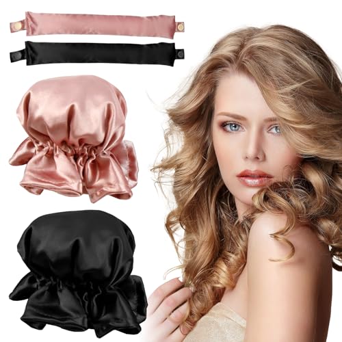 Reviews de Pelo disponible en línea. 48 BSMKD Heatless Hair Curler, Juego de 2 Rizador de Pelo Sin Calor, Rodillos de Peinado de Satén para Dormir, Rulos De Pelo Con Casquillos, Rizador de Pelo Nocturno Sin Calor, Sin...