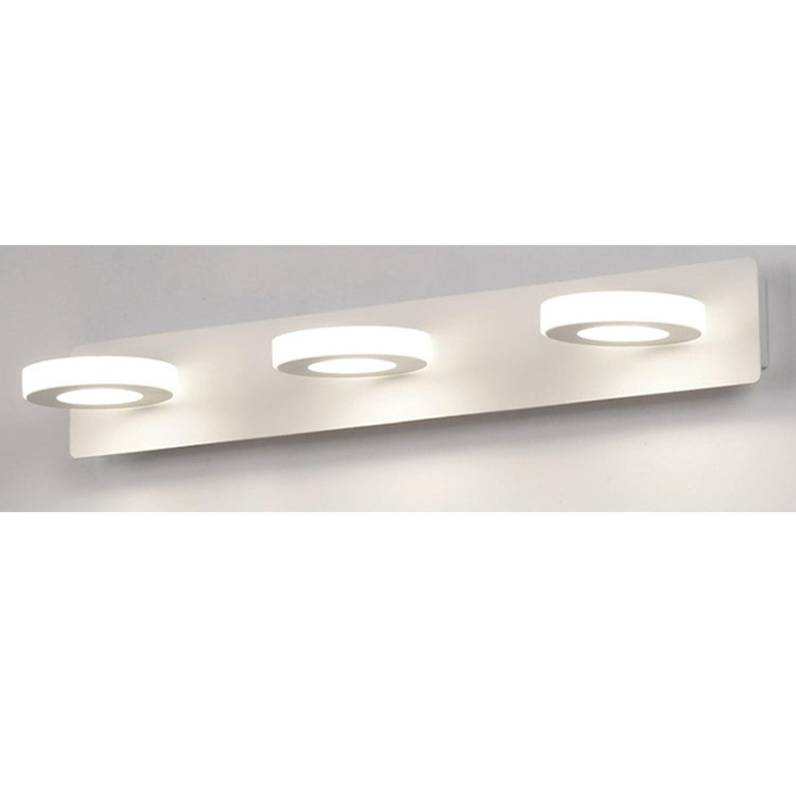 3 Lumières Moderne Escalier Led Applique 6000K Cuisine Salle De Bains Miroir Lumière 9W Luminaire Décor Chambre Éclairage À La Maison Blanc Métal Acrylique Applique ( Color : 4000k , Size : 7cm*48cm(3