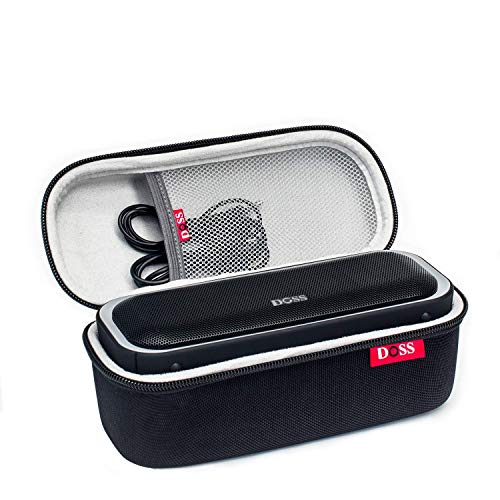 DOSS SoundBox Pro Portable Wireless Bluetooth Speaker Bundle with Protective Travel Case - Black