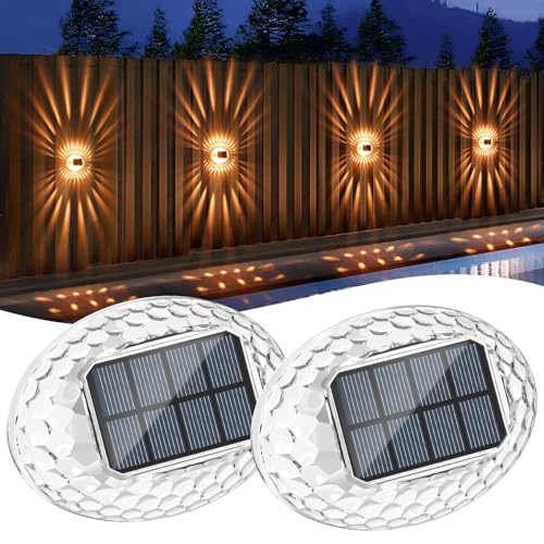 Quntis フェンスライト 2個セット ソーラーライト 防水IP44 自動点灯...