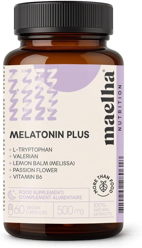 Melatonina + Valeriana + Triptófano - Fórmula completa para insomnio con ansiedad