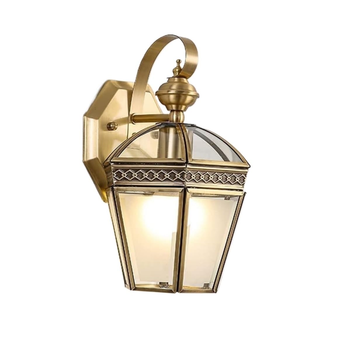 CVdrtyED Outdoor Wall Lights Copper Outdoor Wall Sconce Glass Outside Lantern Porch Light Garden Lamps for Patio Terrace Hallway Durable Porch