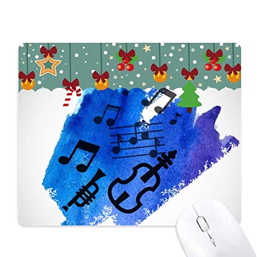 Tapis de souris musique motif Noël bleu tapis de bureau informatique