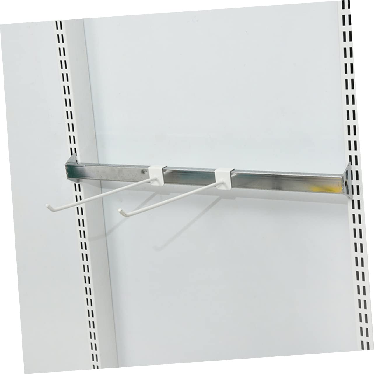 Alipis Goods Shelf Hook White Painted Square Tube Hook for Supermarket Display Racks (6pcs 5.7mm Thick)