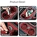 Cup Holder Coasters for Cayenne Accessories, Silicone Non-Slip Car Cup Holder Insert for Porsche 2011-2017 Cayenne Car Accessories (for Cayenne 2011-2017 Red)