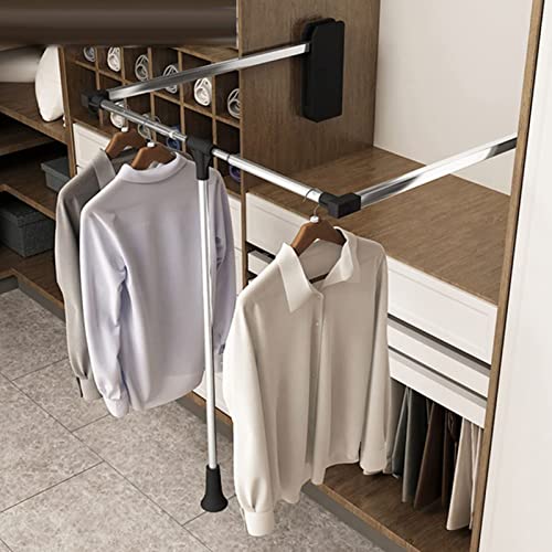 Tringle de placard rabattable et élévateur de garde-robe