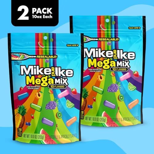 Dulces Mike and Ike Mega Mix, 2 cajas de 10 oz miniatura 3
