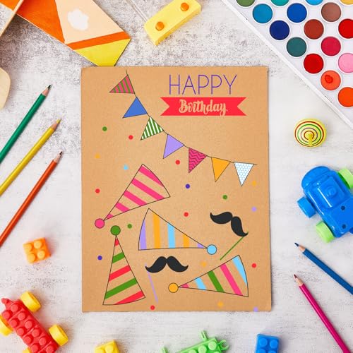 Image of Henoyso 110 Pack 4 x 6 Inch Corrugated Cardboard Sheets Flat Cardboard Sheets Packaging Inserts Flat Square Inserts Squares Separators for Shipping Packing Mailing Crafts (Brown)