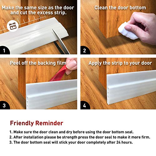 image for Holikme 2 Pack Door Draft Stopper Under Door Draft Blocker Insulator D