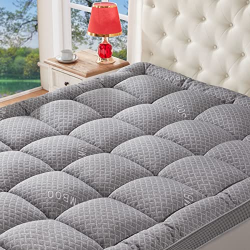 Ichrysania Ichrysania King Mattress Toppers Extra Thick Pillowtop Mattress Pad Cover Bamboo Top With 8-21 Inch Deep Pocket #TOP1