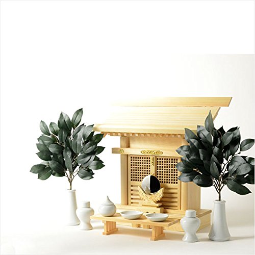 仏縁堂ブランド:国産神具付神棚【伝統型神棚:一社箱宮 瑞葉(みずは)+神具セットD】 神道 神様 神札 お札 札入れ 神棚