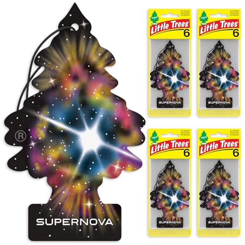LITTLE TREES Car Air Freshener | Hanging Tree Provides Long Lasting Scent for Auto and Home | 24 Air Fresheners |Supernova - Thumbnail 2