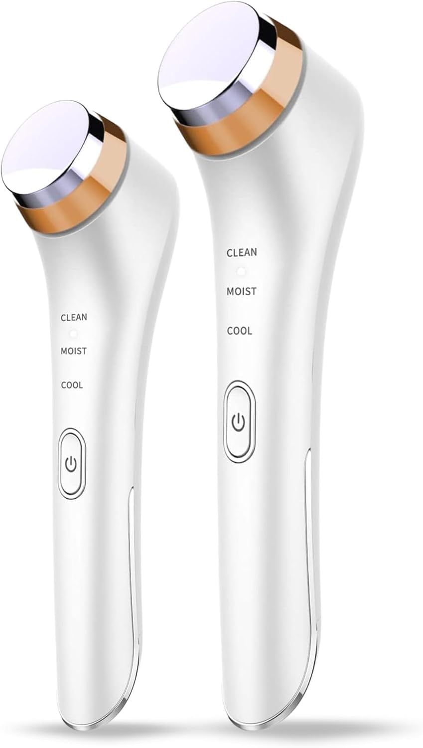 Eye Massager Wand with Heat &amp; Cooling 85°F/50°F for Face, Dark Circles &amp; Puffiness Remover, Micro Vibration 9000 RPM, Sinus &amp; Migraine Relief, Anti-Wrinkle Eye Bag Treatment