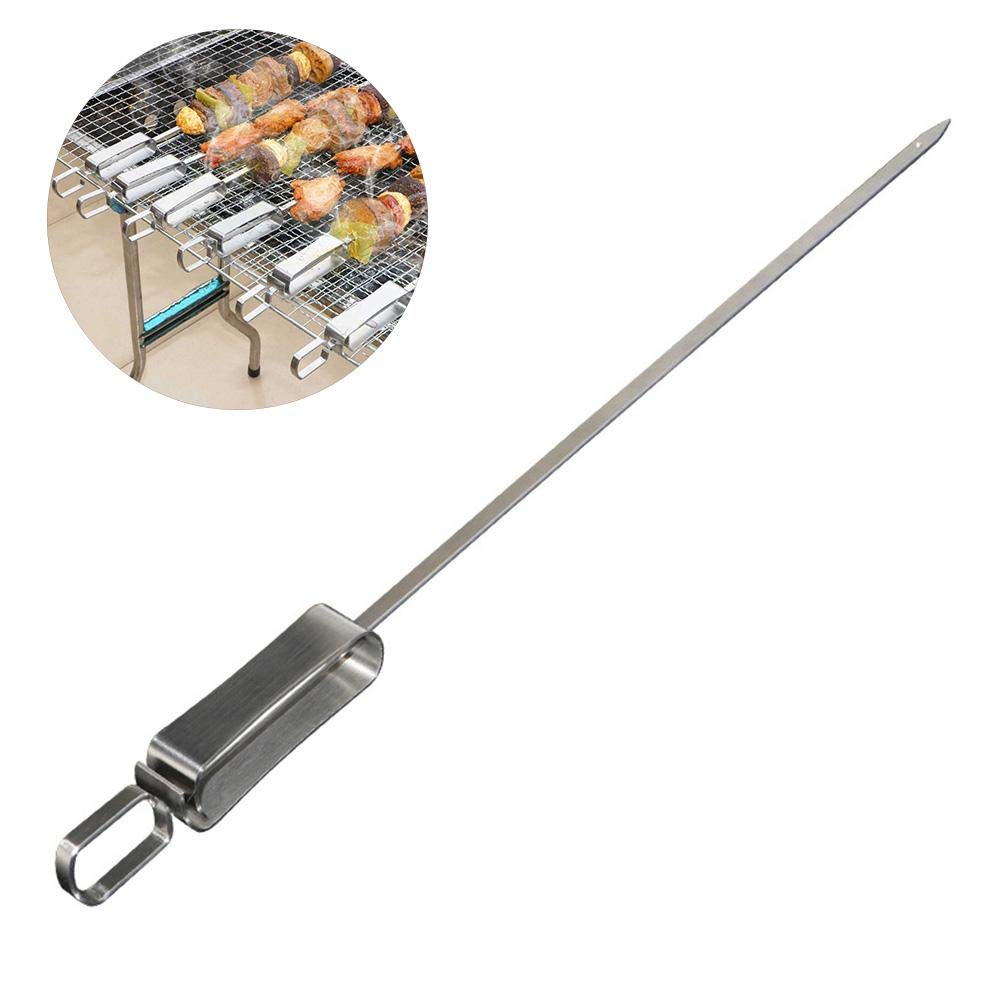 WJDHSG Barbecue fork,10 PCS Stainless steel Barbecue pin, BBQ Grilled kebab tool,Durable and Reusable Barbecue fork, for Cooking Kitchen Barbecue